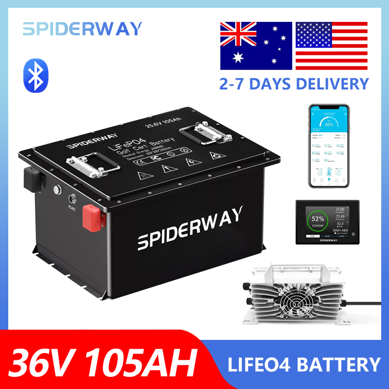 36V 105Ah Golf Cart LiFePO4 Li - Fish Finder Charger ulasan dan harga