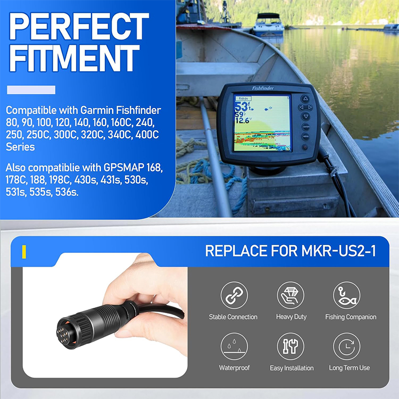 MKR-US2-1 Adaptor Cable Univer - Fish Finder Cable ulasan dan harga