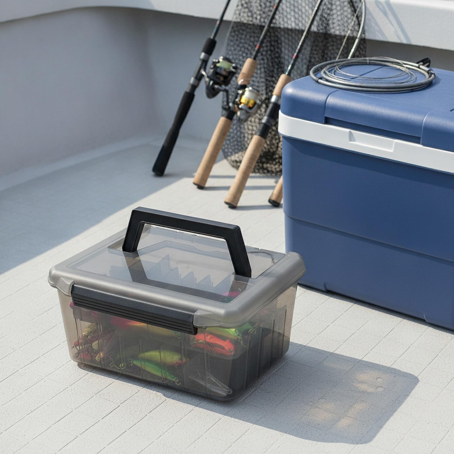 Fishing Tackle Box with Handle - Fish Finder Case ulasan dan harga