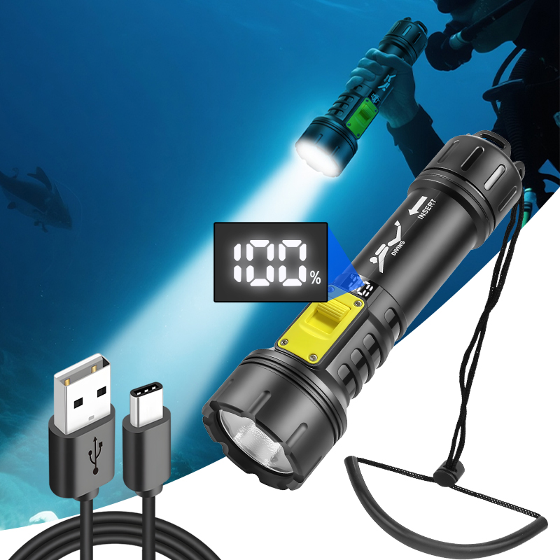 New XHP70 Diving Flashlight IP - Fishing Light ulasan dan harga