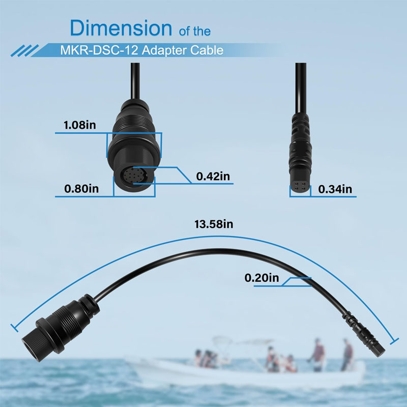 1852081 MKR-DSC-12  4-Pin Fish - Fish Finder Cable ulasan dan harga