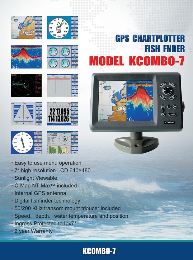 Kcombo-7 7inch ONWA GPS Plotte - Fish Finder Gps ulasan dan harga