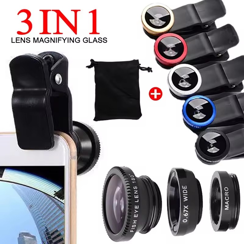 3 In 1 Fisheye Phone Lens 0.67 - Fishing Camera ulasan dan harga