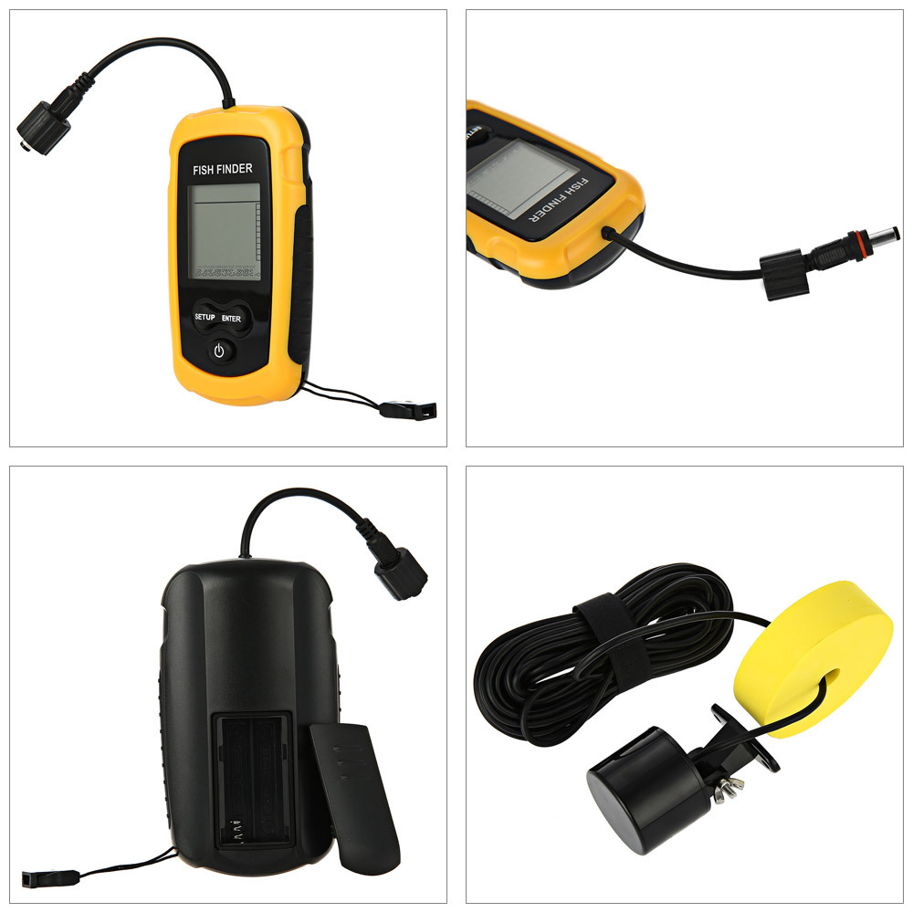 Alarm 100M Portable Sonar Fish - Fish Finder Transducer ulasan dan harga
