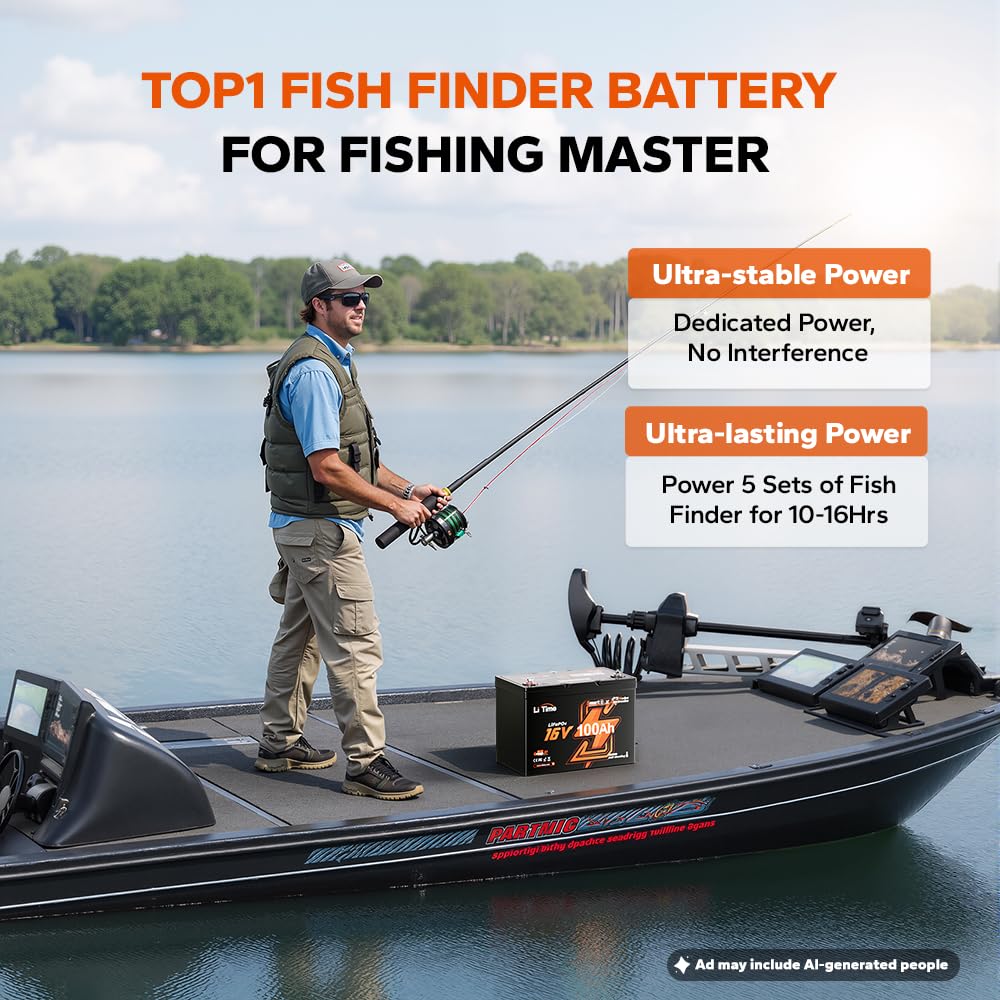 16V 100Ah Group 27 LiFePO4 Bat - Fish Finder Charger ulasan dan harga