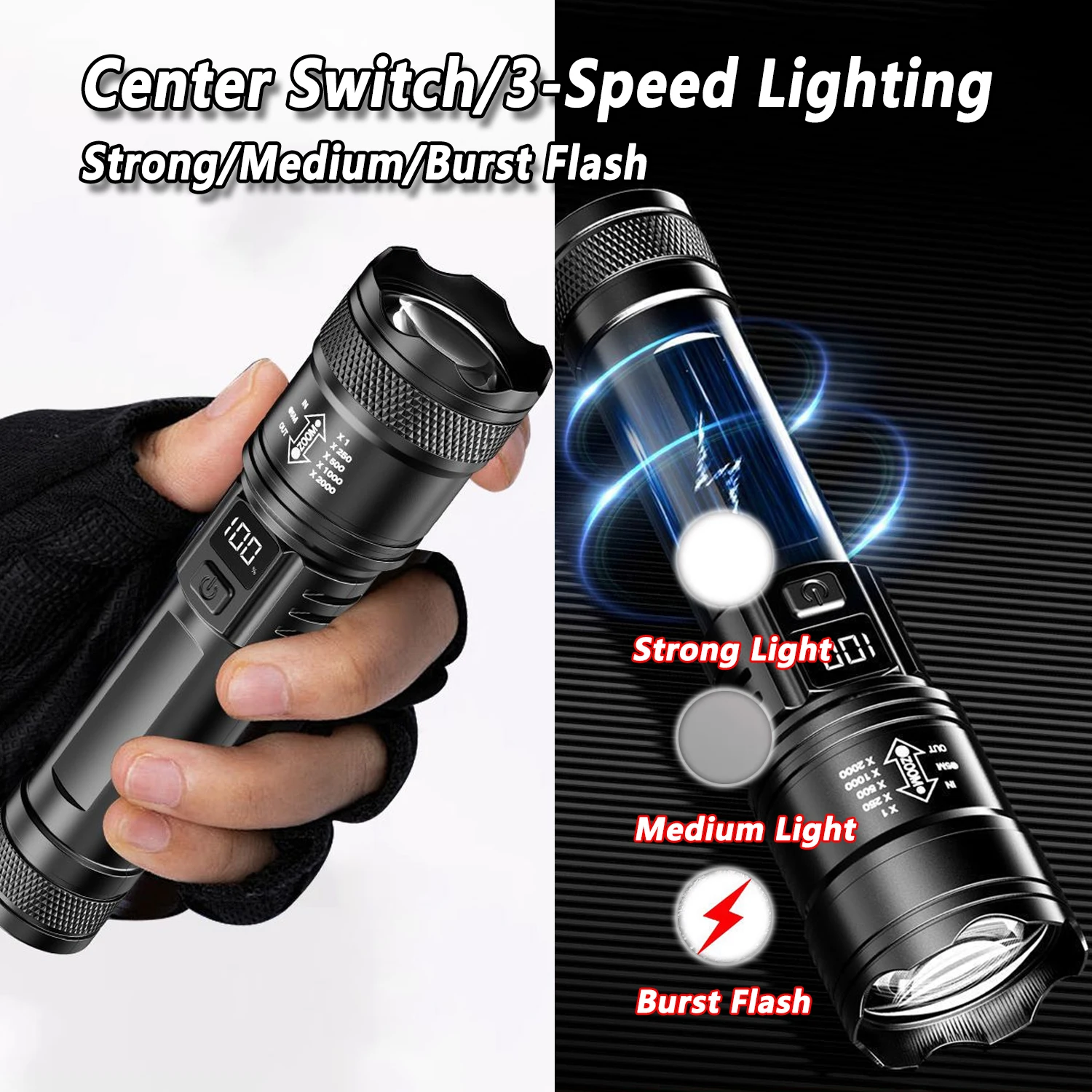 Ultra Bright LED Flashlight 20 - Fishing Light ulasan dan harga