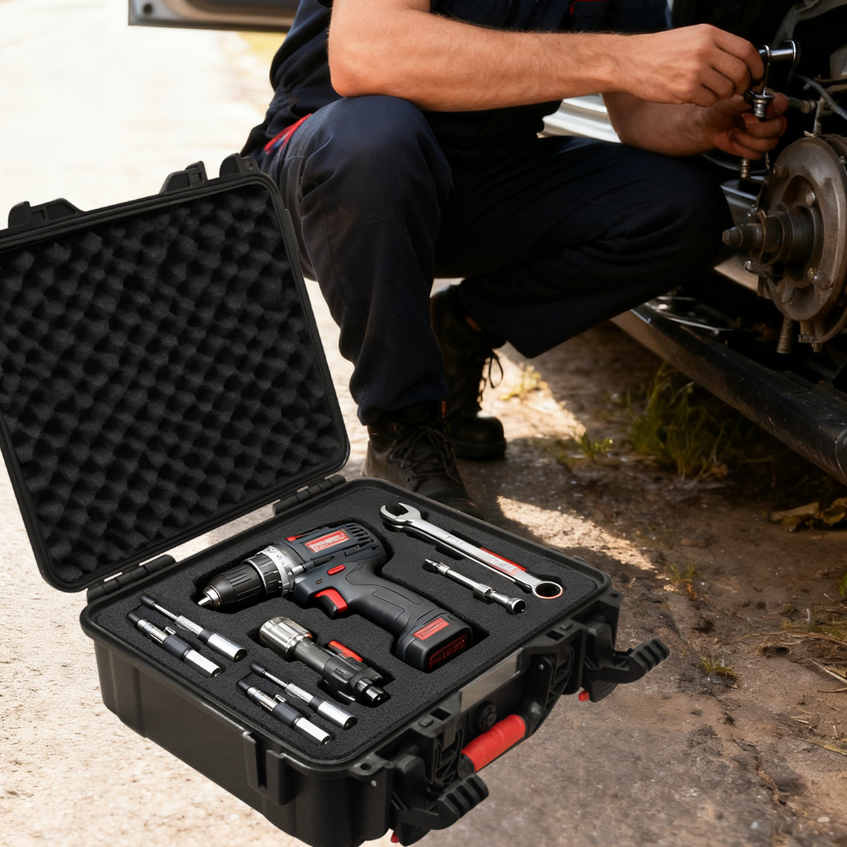 Portable Tool Box with Shock - - Fish Finder Case ulasan dan harga