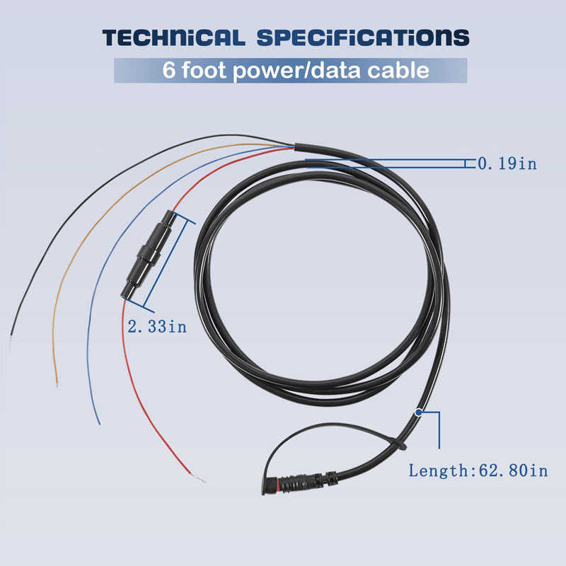 010-12199-04 Power/Data Cable  - Fish Finder Cable ulasan dan harga