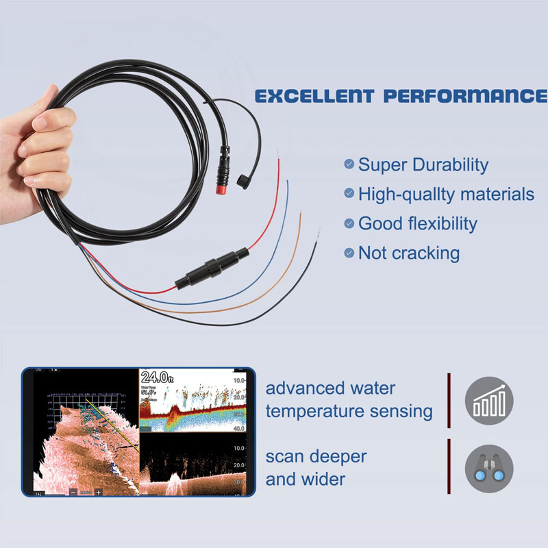 010-12199-04 Power/Data Cable  - Fish Finder Cable ulasan dan harga