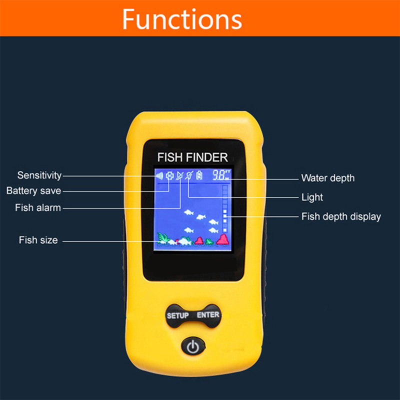 Brand New Colorful Wireless Fi - Fish Finder Transducer ulasan dan harga